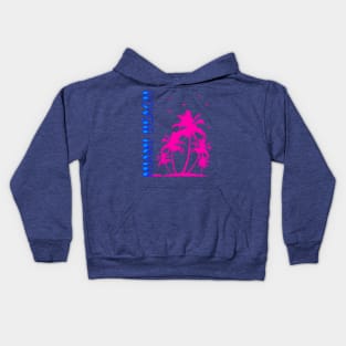 Miami Beach Pink Kids Hoodie